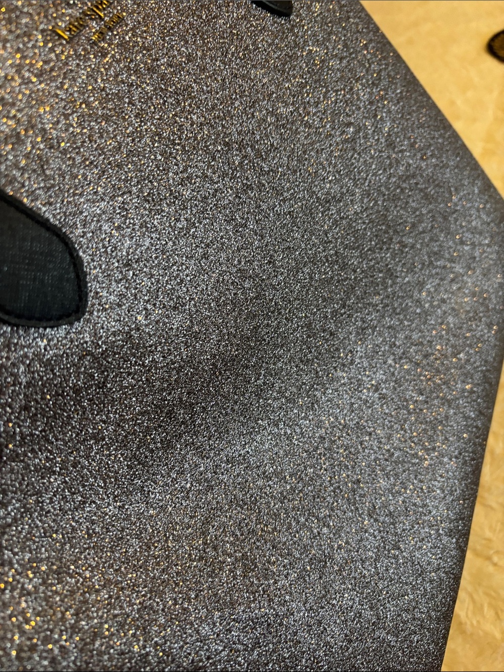 kate spade Glitter Tote in Gunmetal with Black Straps - Picture 3 of 5
